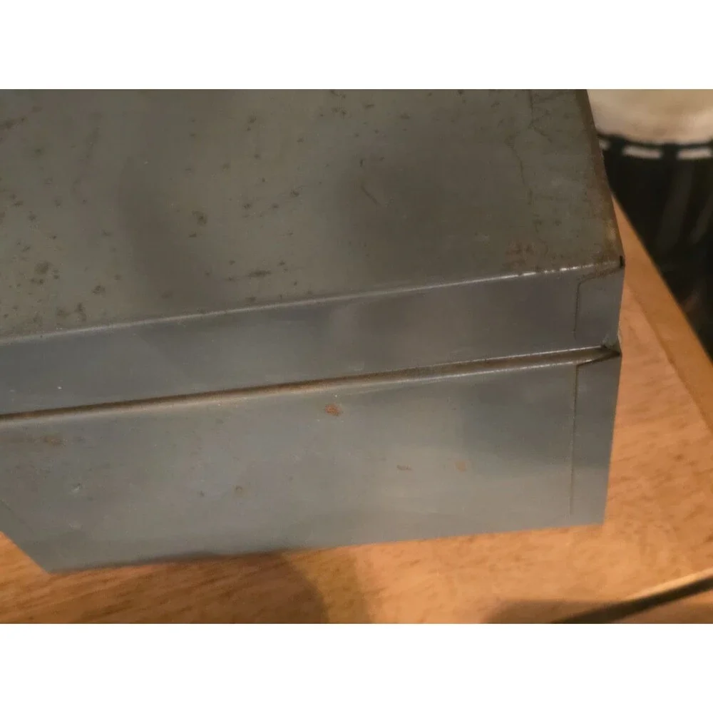 Vintage Steelmaster Industrial Metal Index Card File Box Gray Art Steel Co...